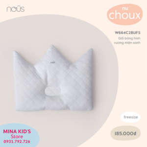 Gối bông NOUS hình vương miện màu xanh