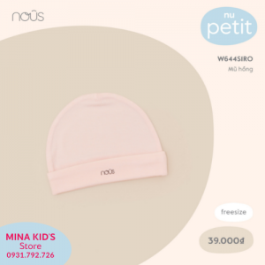 Mũ NOUS màu hồng Newborn