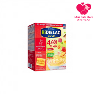 Bột ăn dặm Ridielac Gold 4 gói vị mặn HG 200g