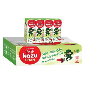 Sữa trái cây Aiwado Kazu Chan - Trái cây tổng hợp (thùng 48 hộp 180ml)