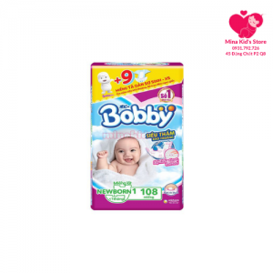 Miếng lót sơ sinh Bobby Newborn dưới 5kg 108 miếng - Tặng 9 miếng Tã dán size XS