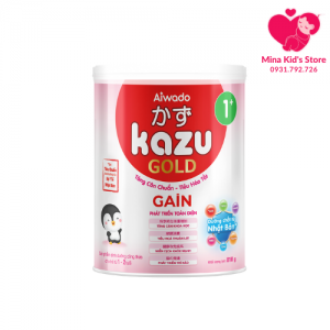Sữa bột Aiwado Kazu Gain Gold 1+ 810g (12 - 24 tháng)