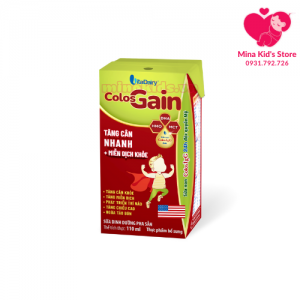 Lốc 4 hộp Sữa bột pha sẵn Colos Gain 110ml