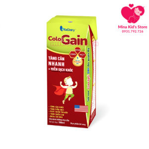 Lốc 4 hộp Sữa bột pha sẵn Colos Gain 180ml