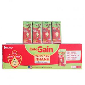 Thùng 48 hộp Sữa bột pha sẵn Colos Gain 180ml