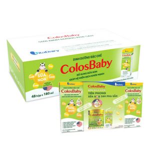 Thùng 48 hộp Sữa bột pha sẵn Colosbaby Gold miễn dịch khỏe - bé tăng cân 180ml
