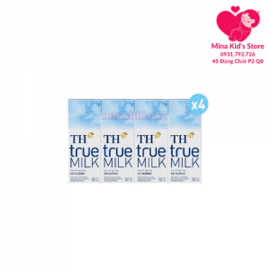 Lốc 4 hộp Sữa tươi TH True Milk có đường (4 hộp x 180ml)