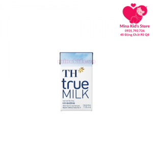 Lốc 4 hộp Sữa tươi TH True Milk có đường (4 hộp x 110ml)