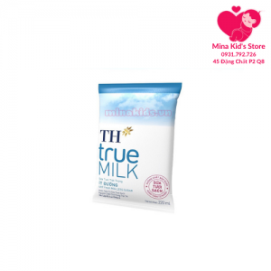 Sữa bịch TH True Milk ít đường - Bịch 220ml