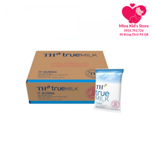 Thùng 48 bịch Sữa tươi TH True Milk ít đường (48 bịch x 220ml)