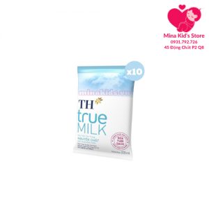 Combo 10 bịch Sữa tươi TH True Milk không đường (10 bịch x 220ml)
