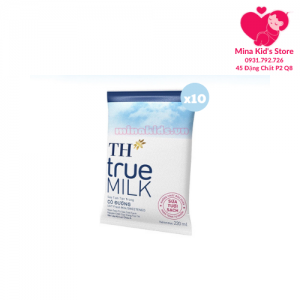 Combo 10 bịch Sữa tươi TH True Milk có đường (10 bịch x 220ml)