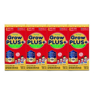 Lốc 4 hộp Sữa bột pha sẵn Nutifood Growplus+ cho trẻ thấp còi 180ml